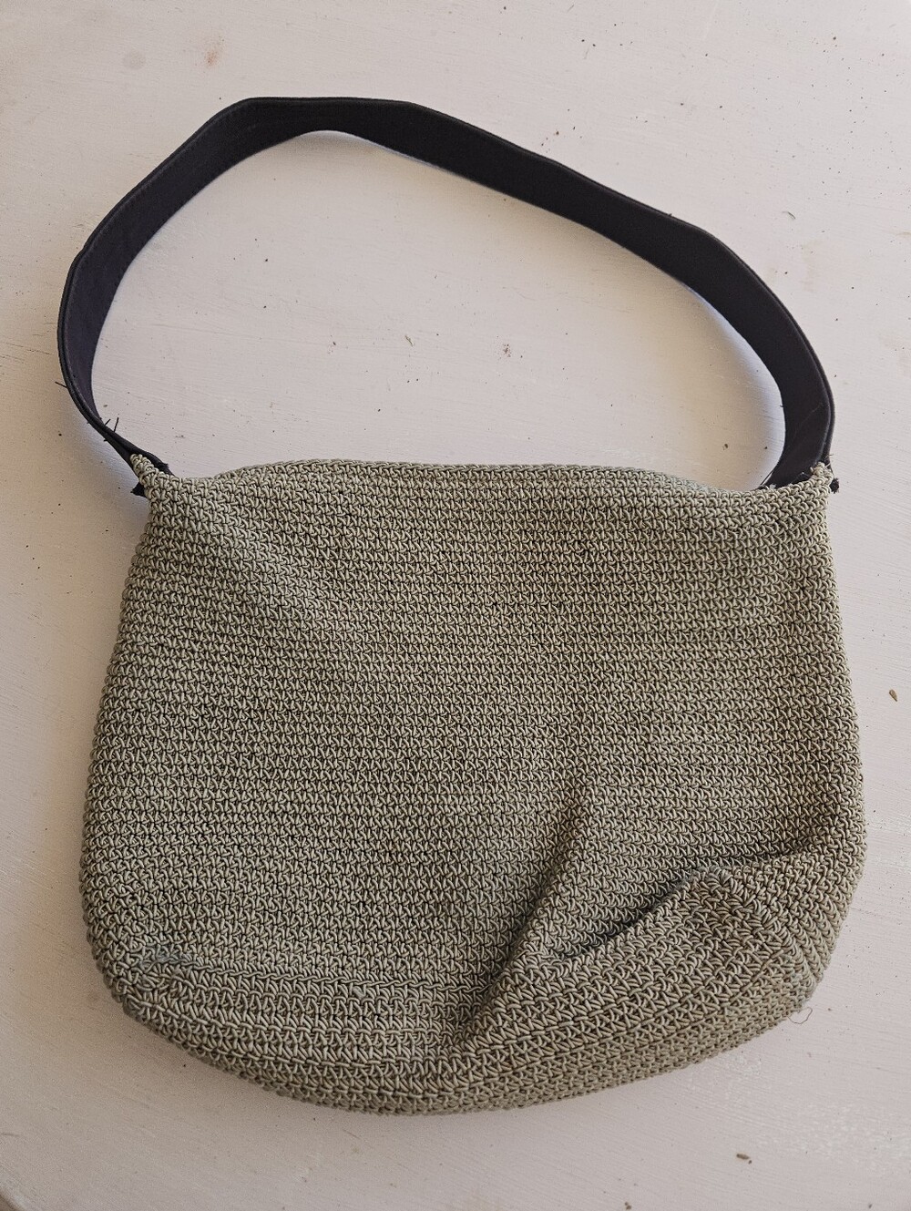 Woven Taupe Shoulder Bag - Women's Casual Hobo
